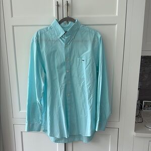 Vineyard Vines Aqua Men's Casual Button Down Shirt